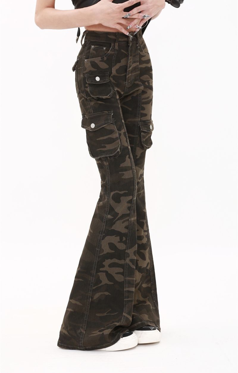Summer speaker long pants many pocket camouflage work pants