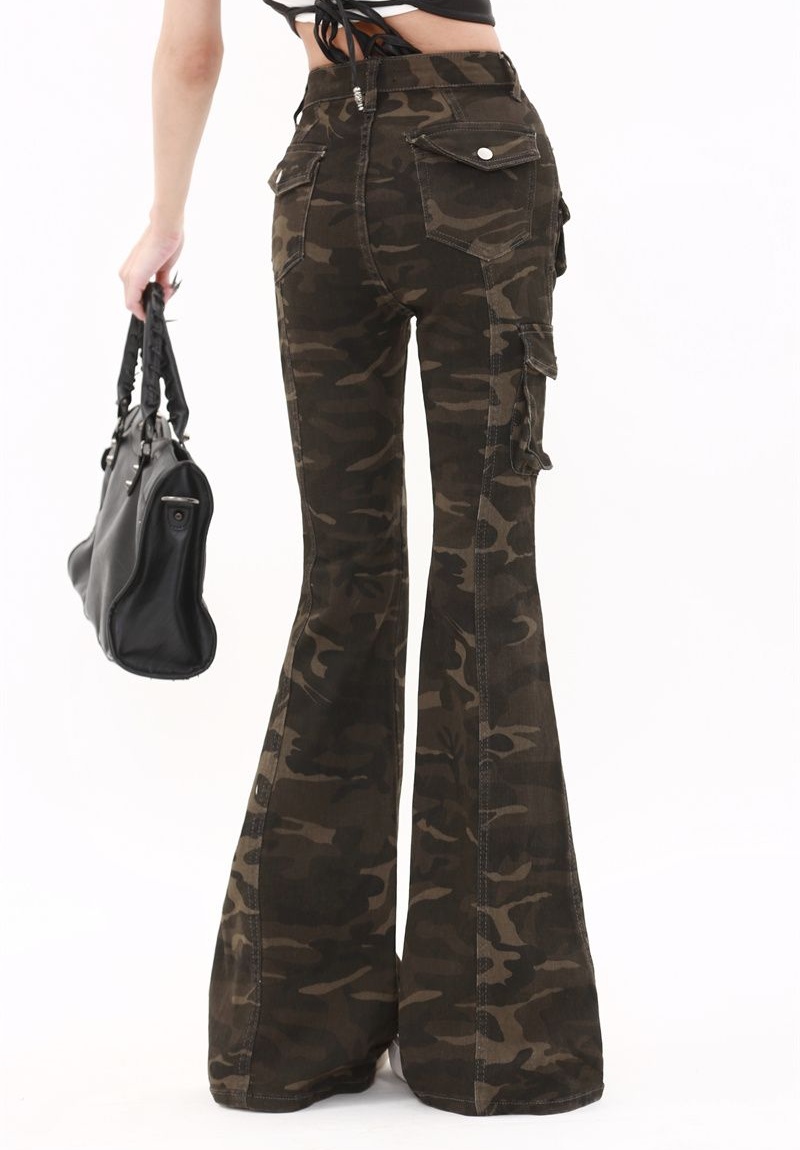 Summer speaker long pants many pocket camouflage work pants