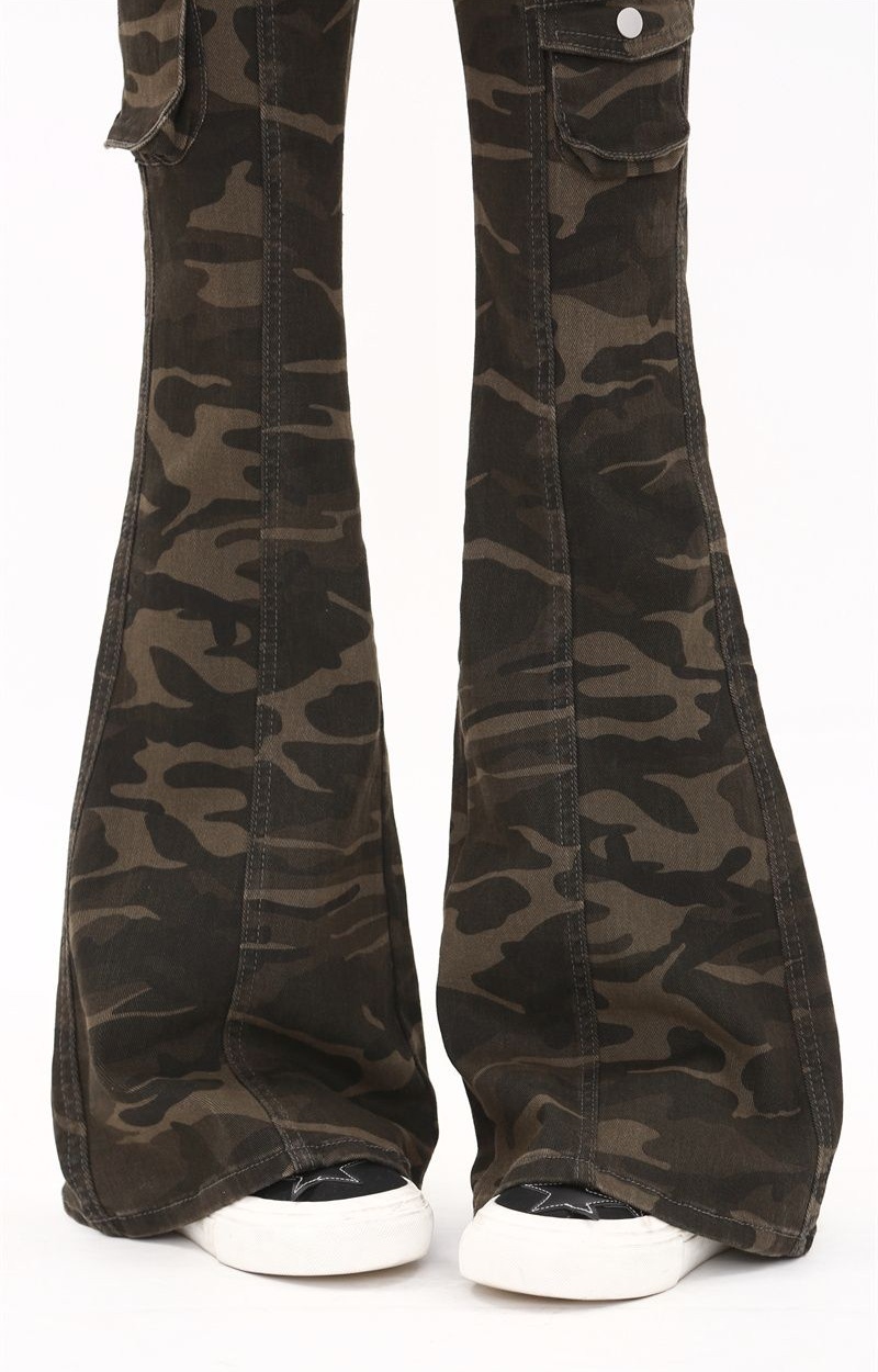 Summer speaker long pants many pocket camouflage work pants