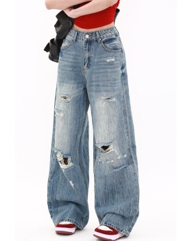 Wide leg summer Korean style pants slim mopping jeans