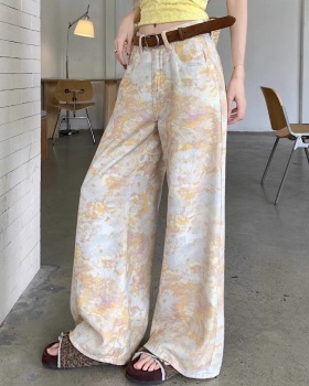 Straight pants all-match long pants for women