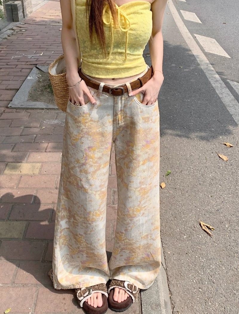 Straight pants all-match long pants for women