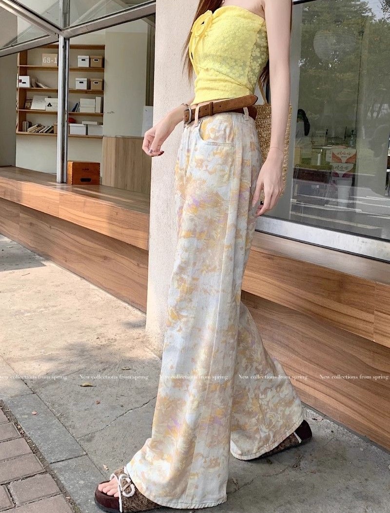 Straight pants all-match long pants for women