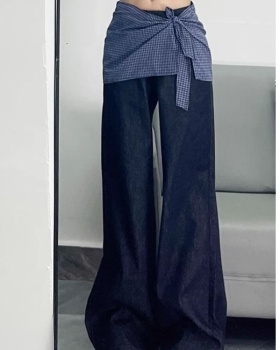 Korean style bandage jeans summer pants 2pcs set