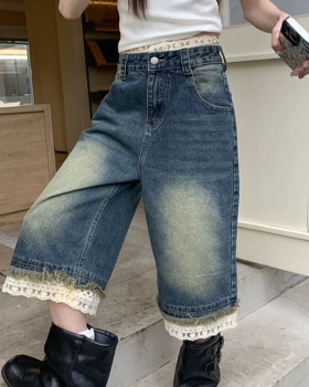 American style plaid cropped pants street shorts for women