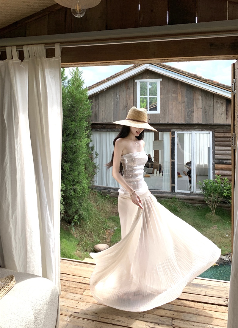 Summer seaside long dress vacation dress for women