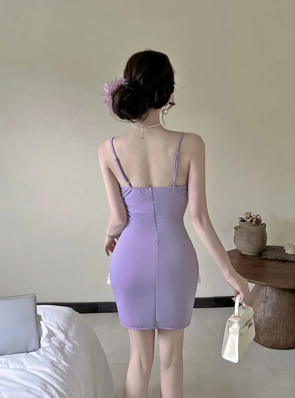 Package hip sexy summer sling lace dress for women