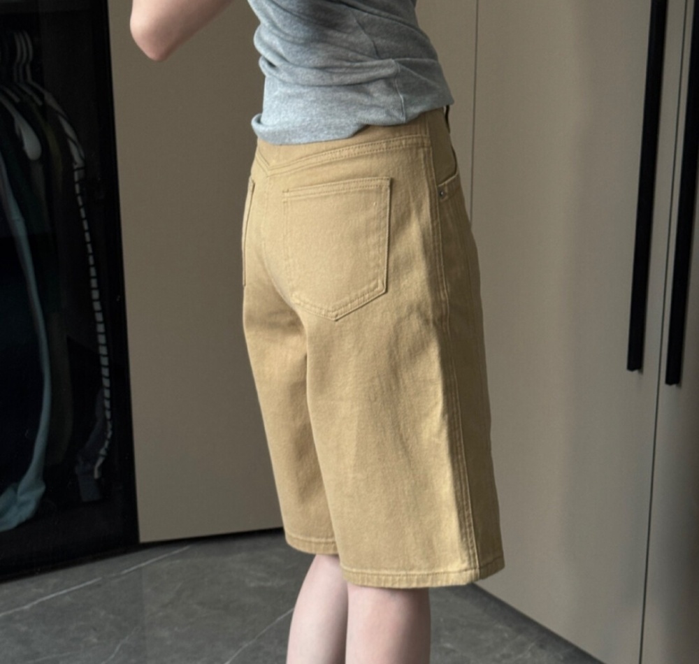 Large yard cropped pants retro jeans for women