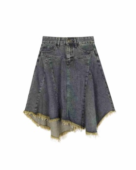 Large yard denim fashion temperament high waist skirt for women