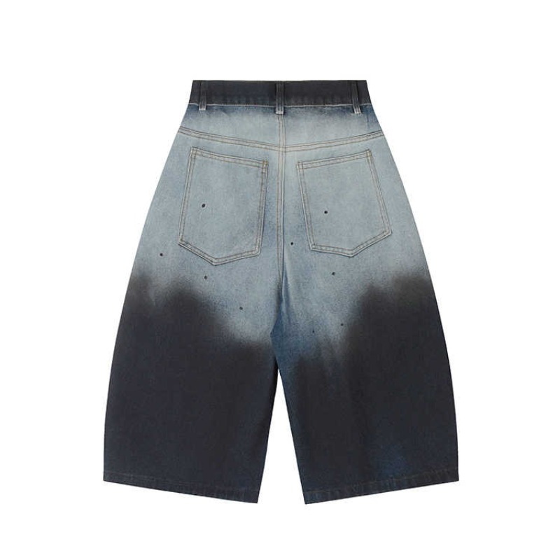 Retro gradient large yard niche wide leg pants