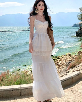 Cake lady skirt white halter tops a set