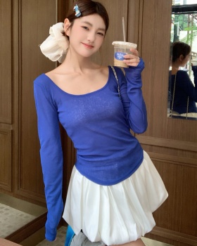 Bud long sleeve thin tops slim summer sun shirt a set