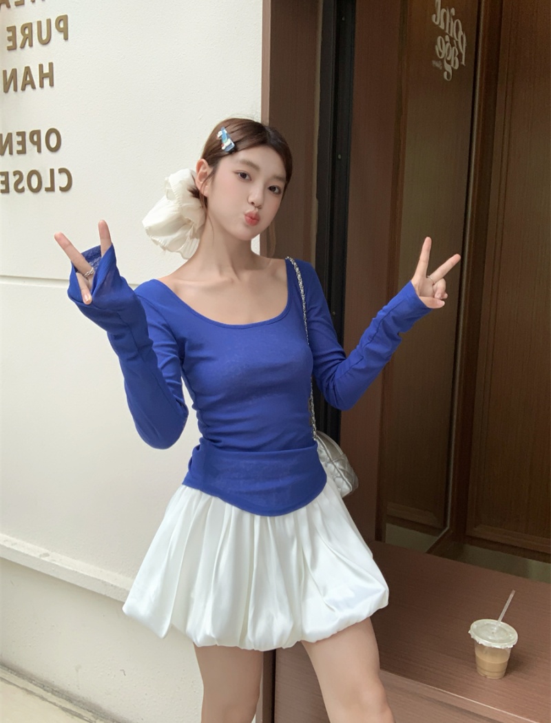 Bud long sleeve thin tops slim summer sun shirt a set