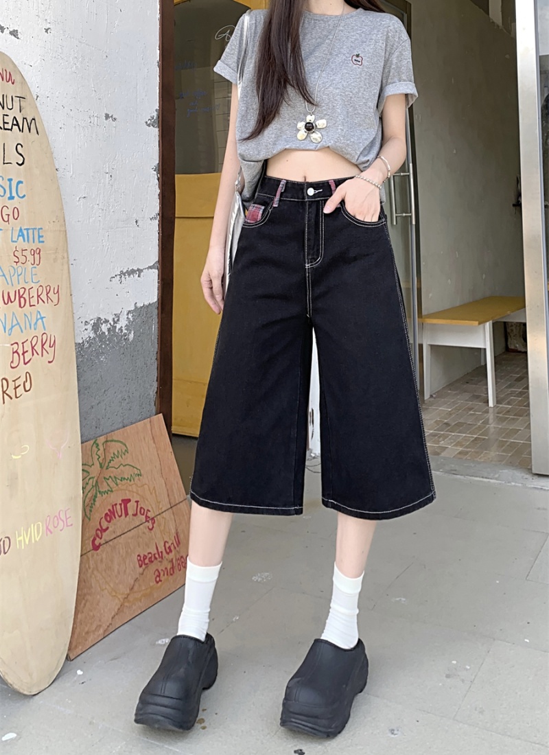 American style summer shorts black five pants