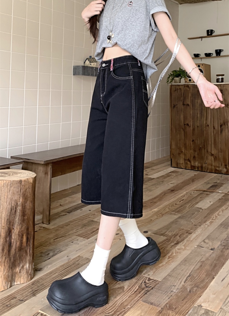 American style summer shorts black five pants