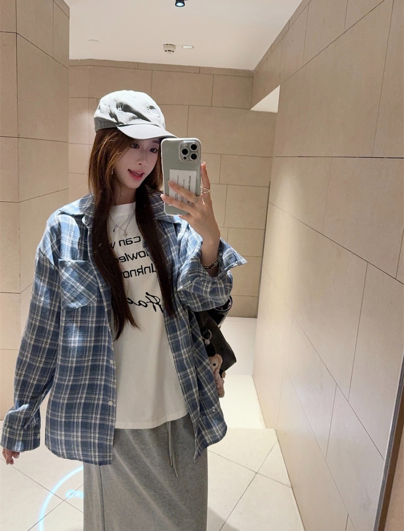 Long sleeve plaid Casual shirt