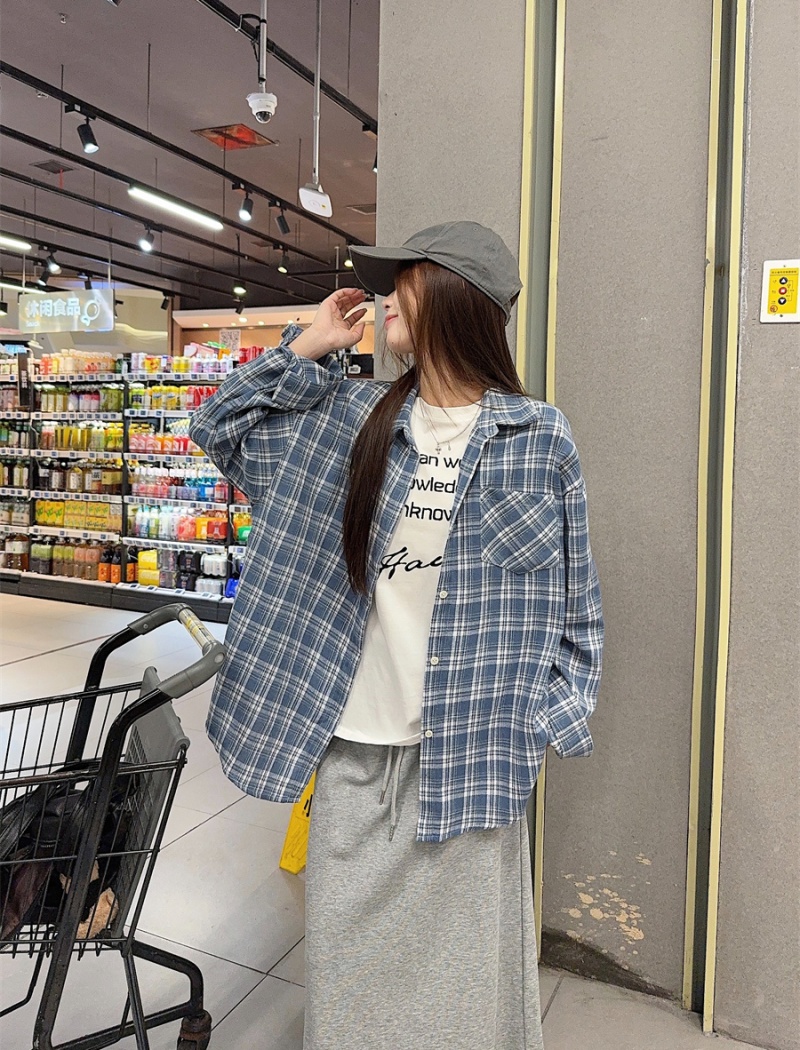 Long sleeve plaid Casual shirt