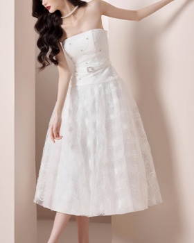 Wrapped chest pinched waist summer slim dress for women