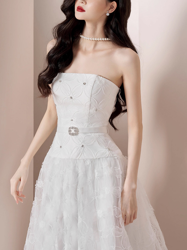 Wrapped chest pinched waist summer slim dress for women