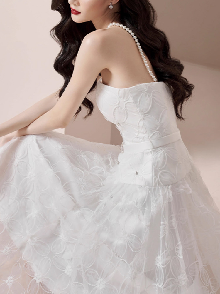 Wrapped chest pinched waist summer slim dress for women
