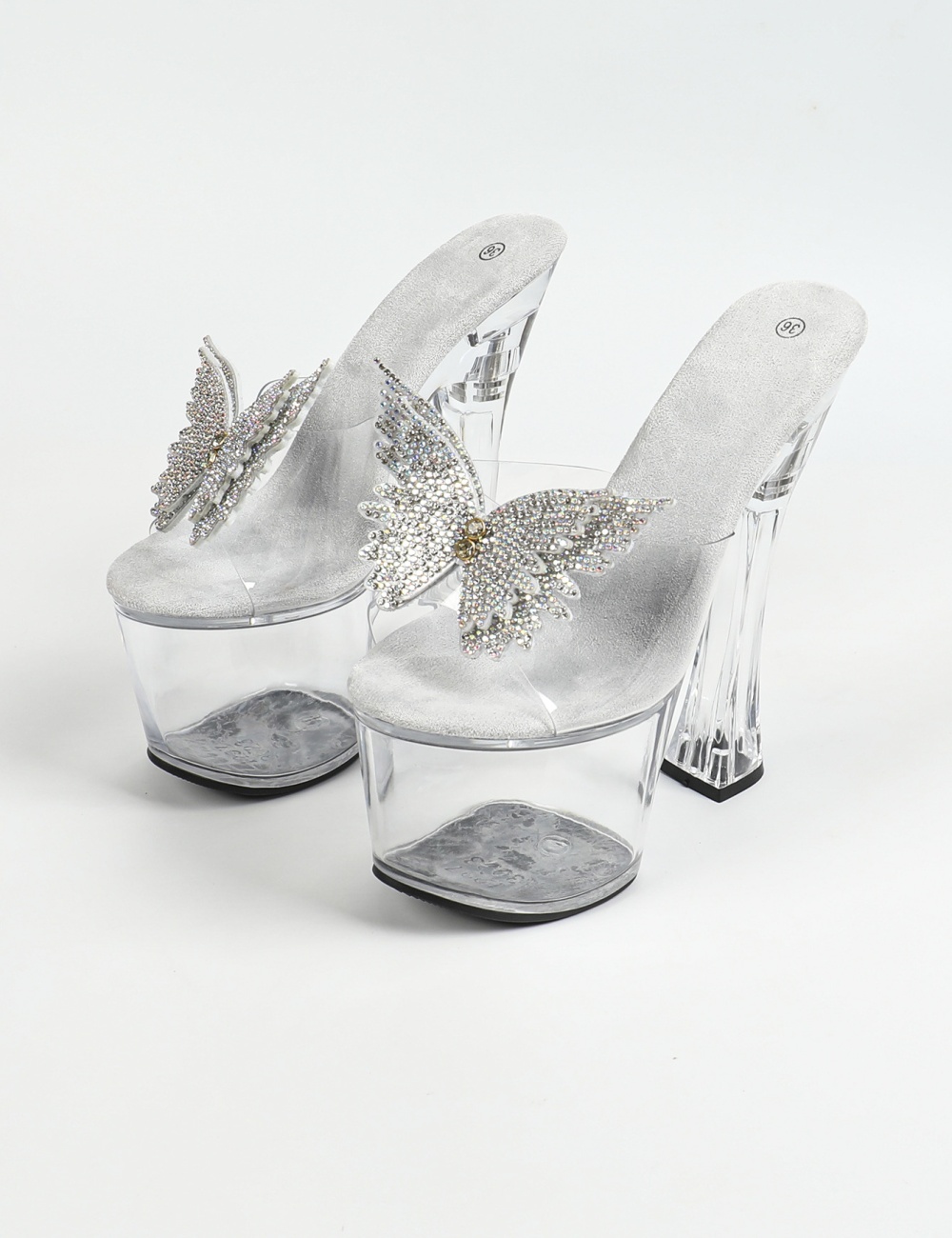 Very high catwalk slippers high-heeled shoes for women