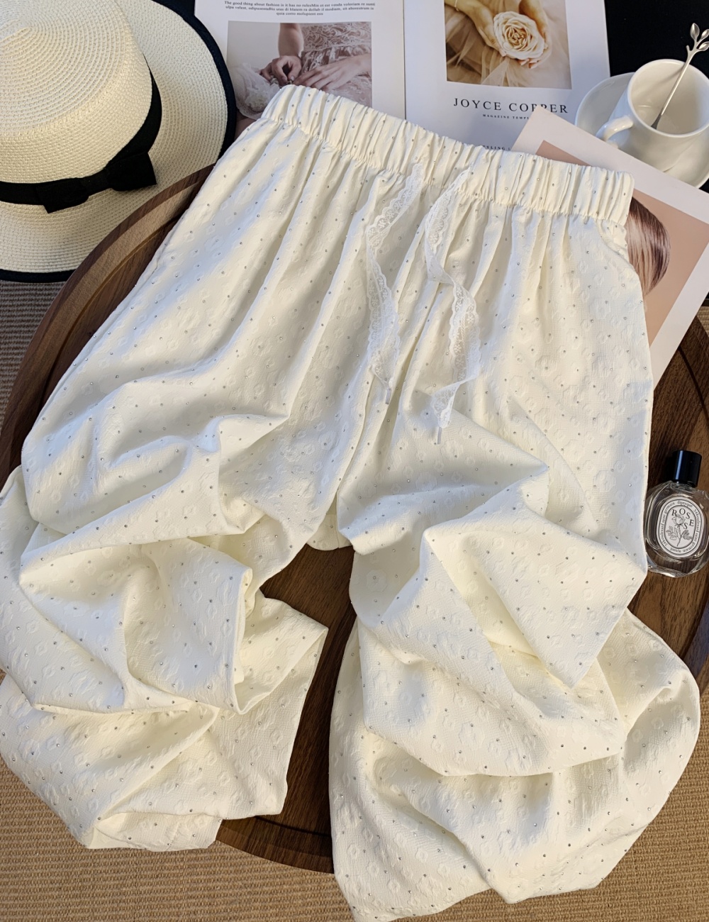 Drape straight pants Casual slim wide leg pants for women