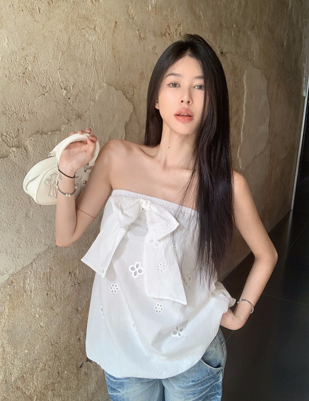 Bud summer loose white wears outside tops