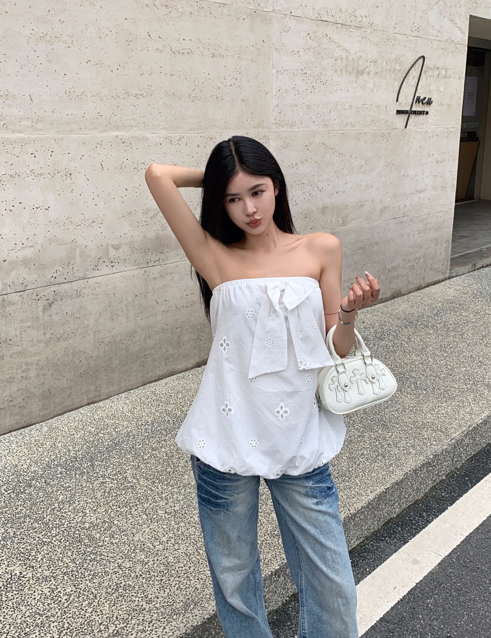 Bud summer loose white wears outside tops