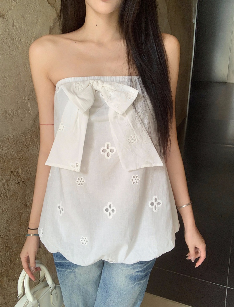 Bud summer loose white wears outside tops