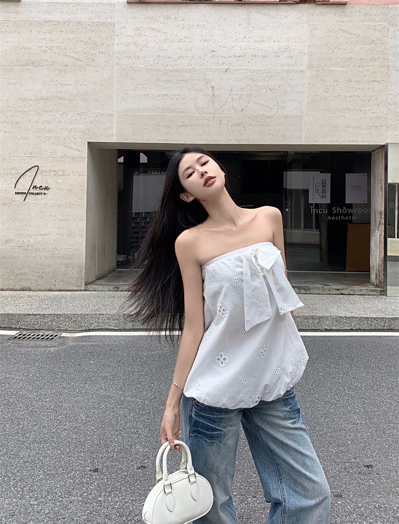 Bud summer loose white wears outside tops