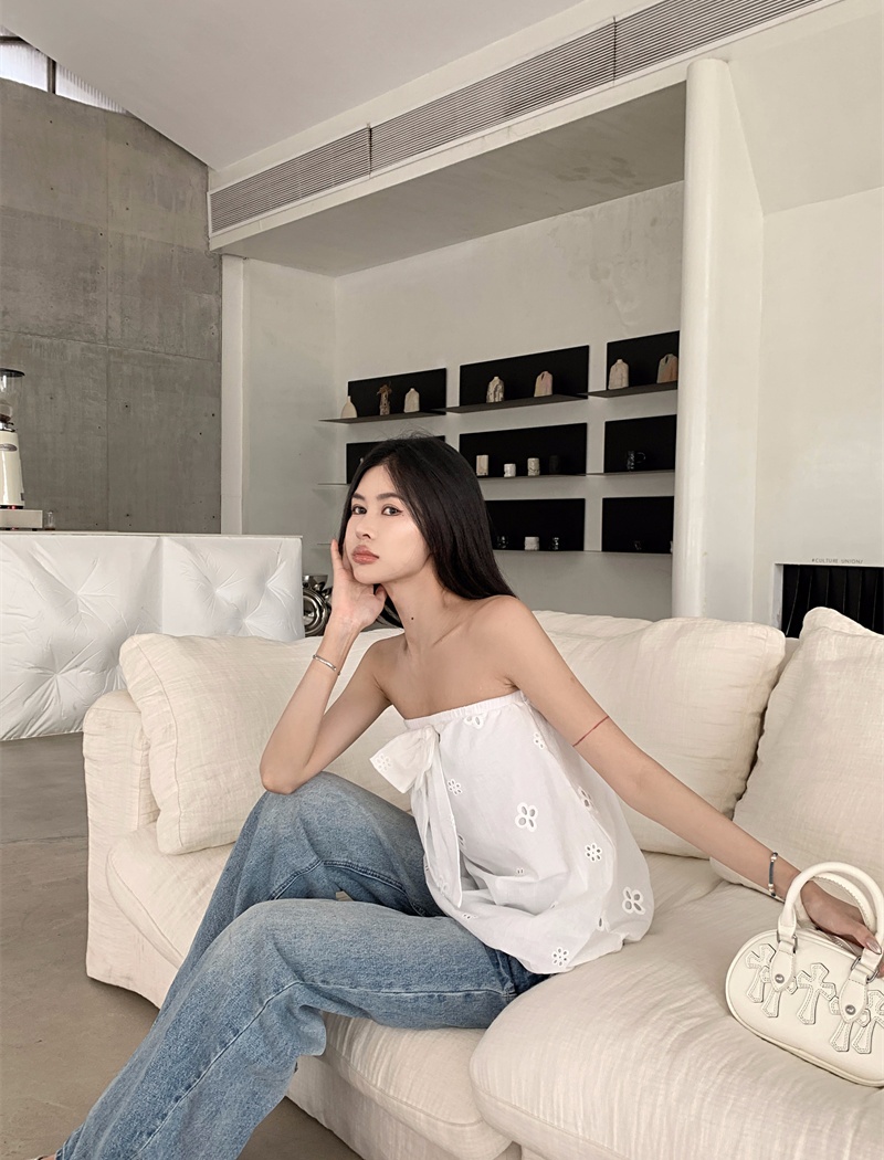 Bud summer loose white wears outside tops