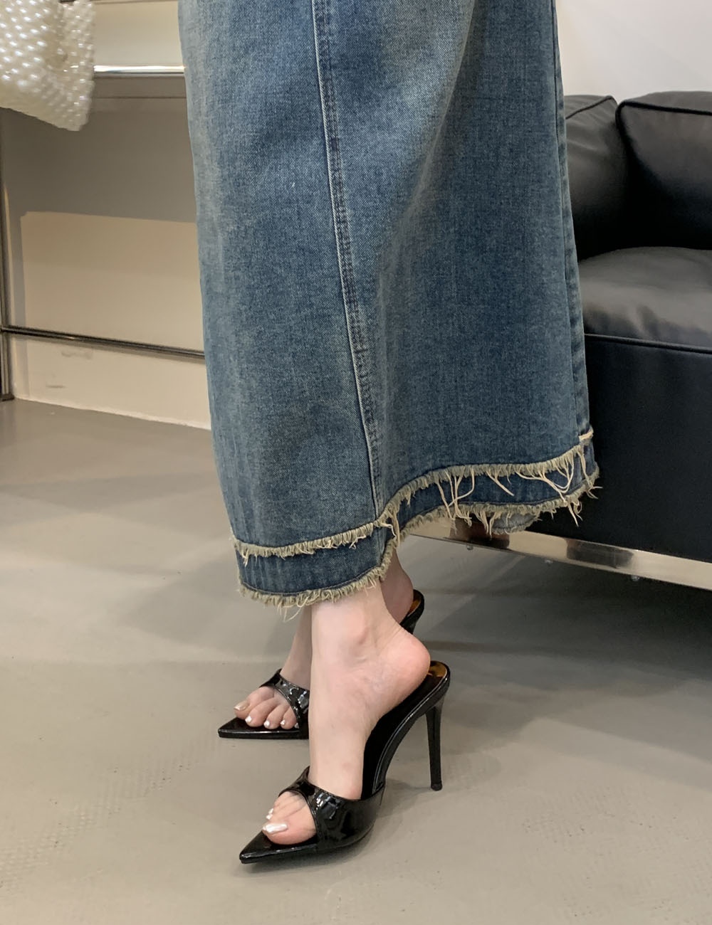 Temperament summer fine-root slippers for women