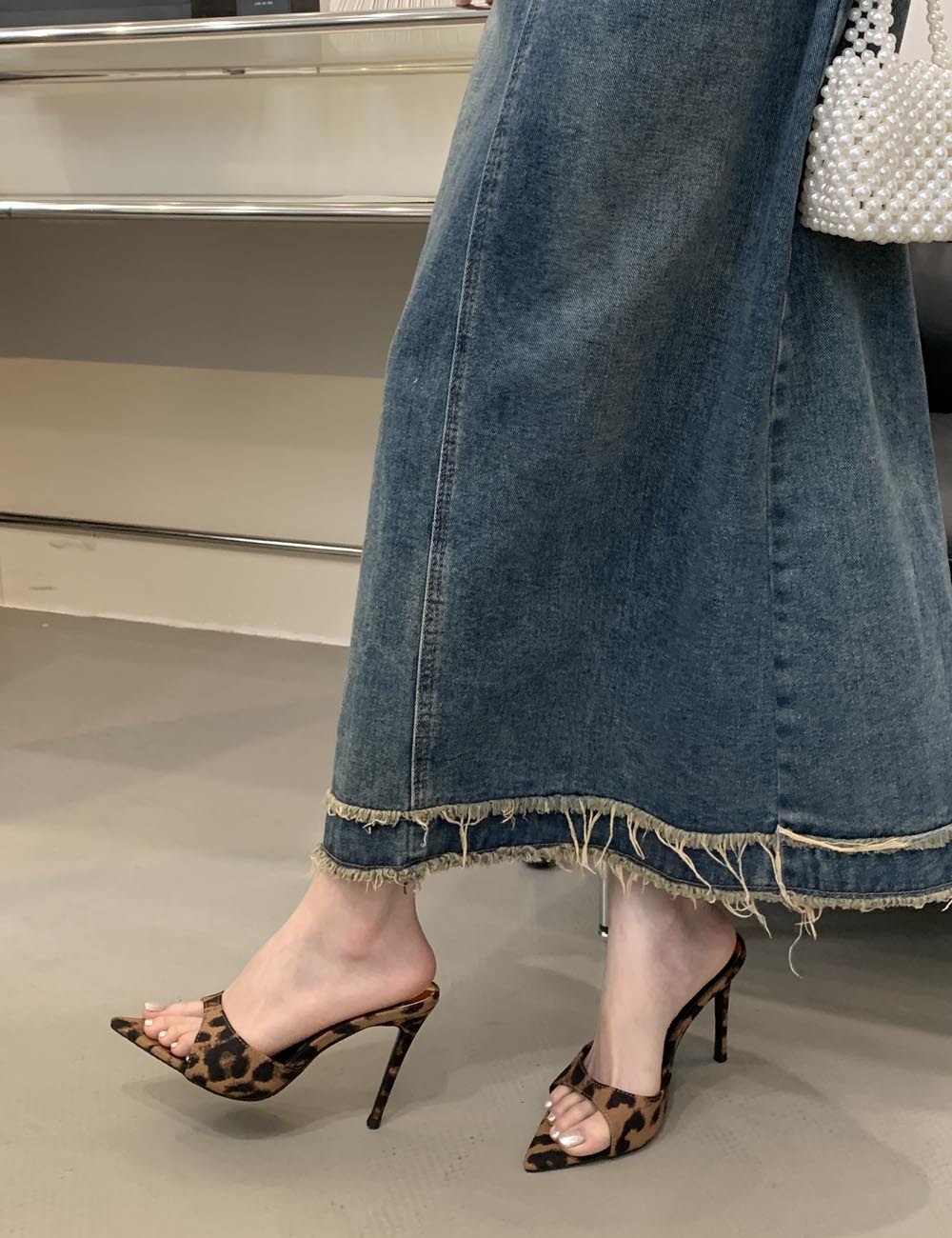 Temperament summer fine-root slippers for women