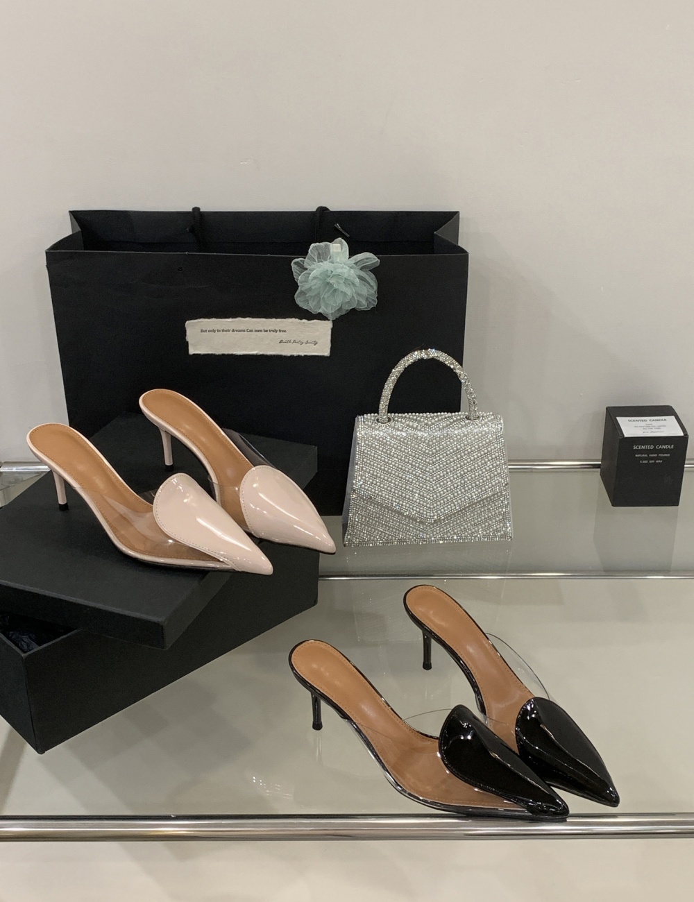 Pointed low spring and summer high-heeled shoes for women
