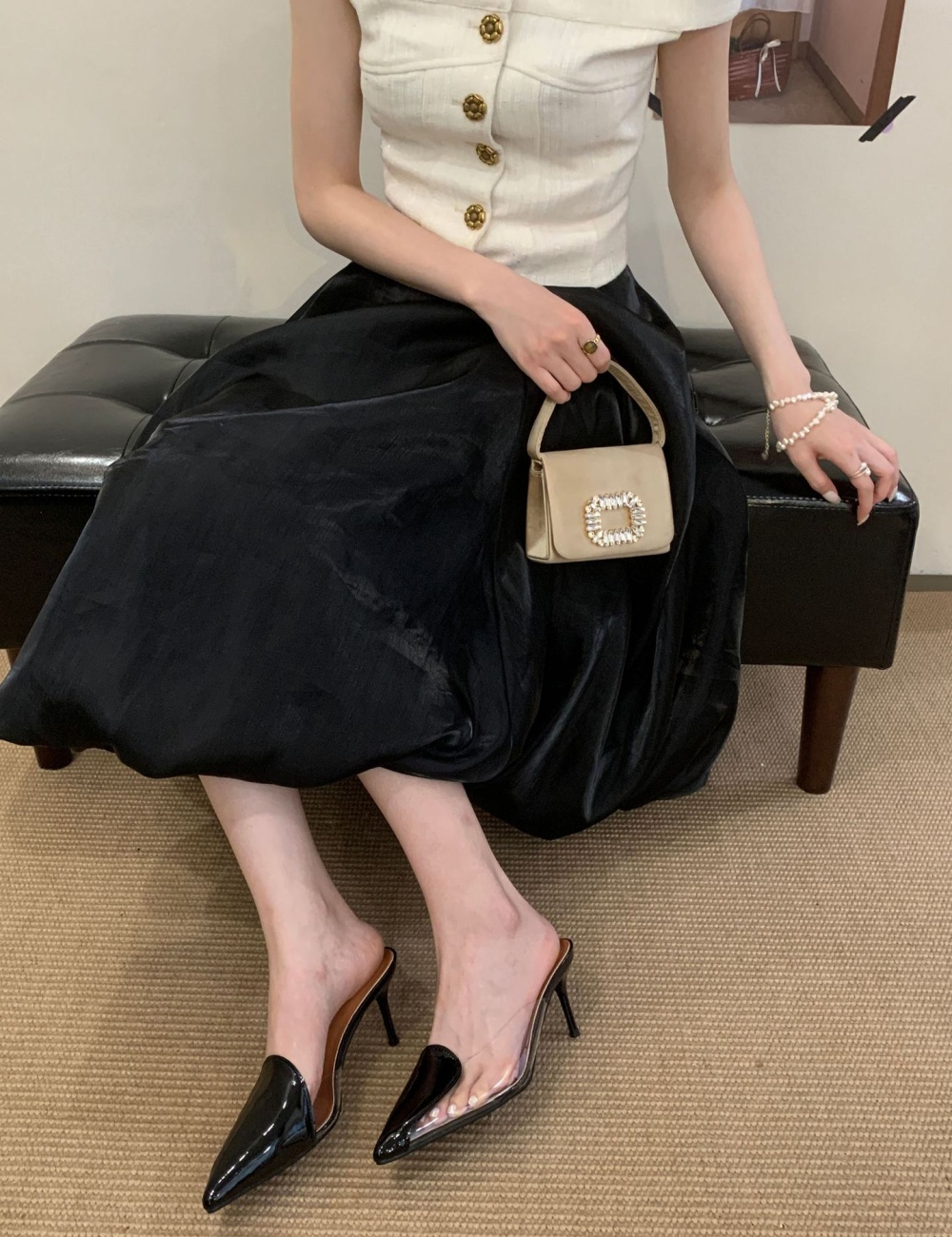 Pointed low spring and summer high-heeled shoes for women