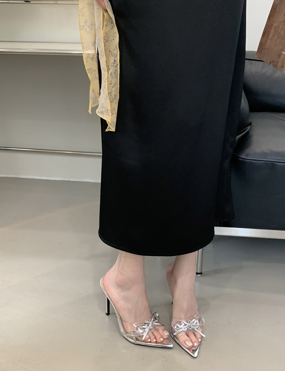 Summer all-match temperament fine-root slippers for women