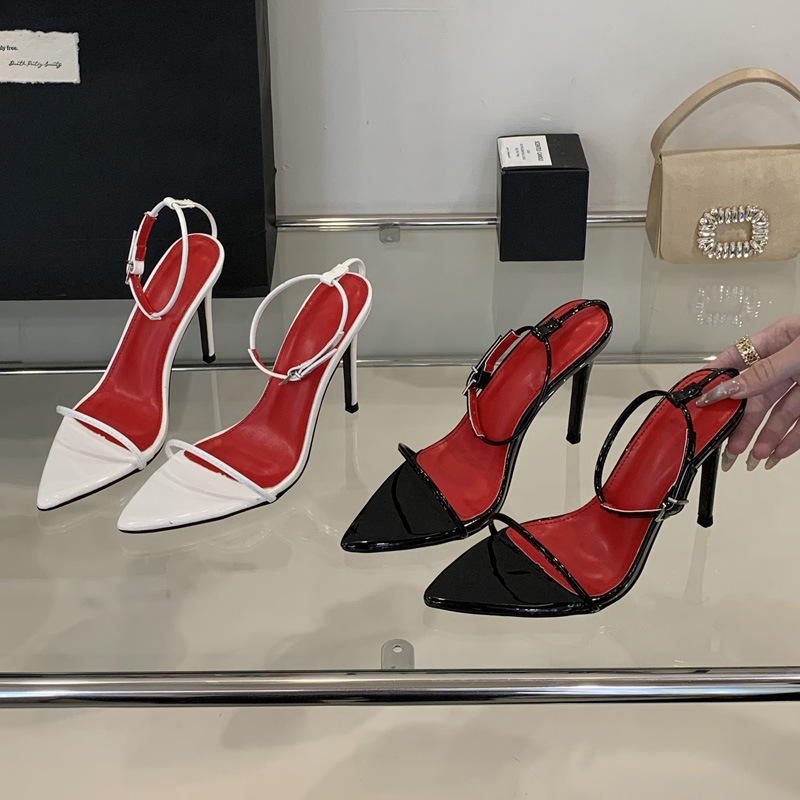 European style high-heeled simple sandals for women