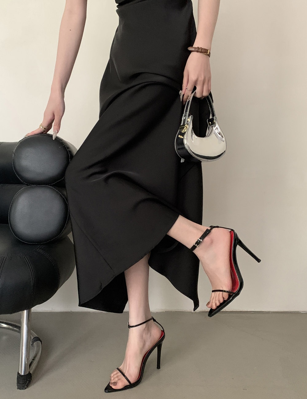 European style high-heeled simple sandals for women