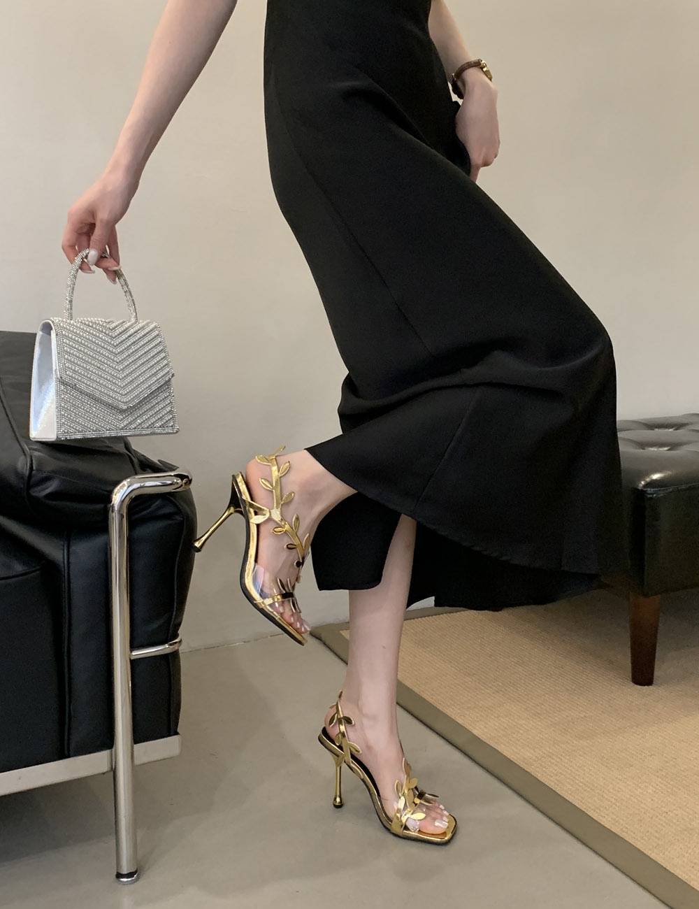 Fashion summer sandals European style high-heeled shoes