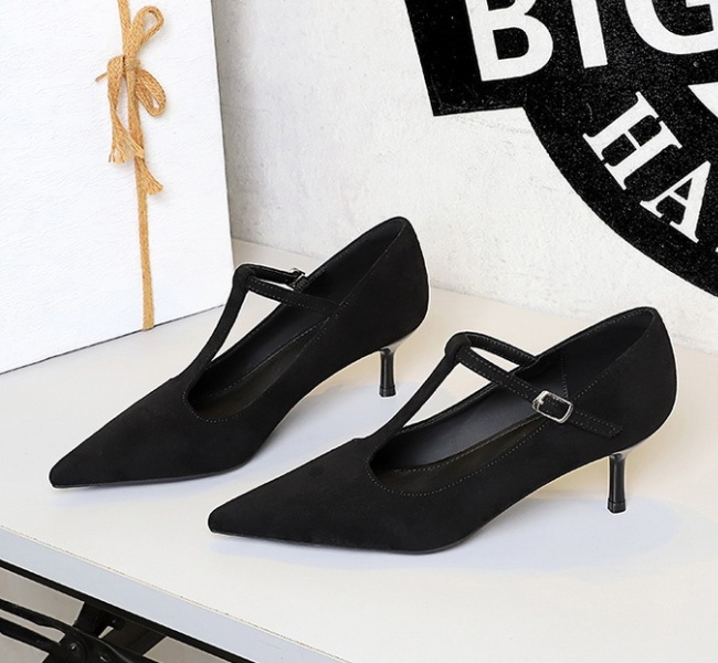 Broadcloth fine-root T-shirt banquet sexy shoes for women