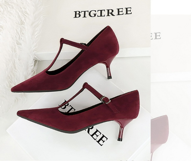 Broadcloth fine-root T-shirt banquet sexy shoes for women