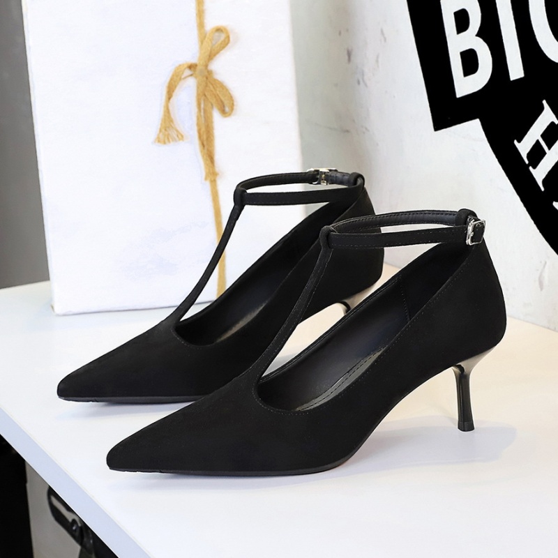 Low shoes cingulate high-heeled shoes for women