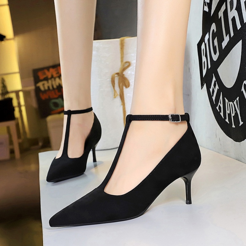 Low shoes cingulate high-heeled shoes for women