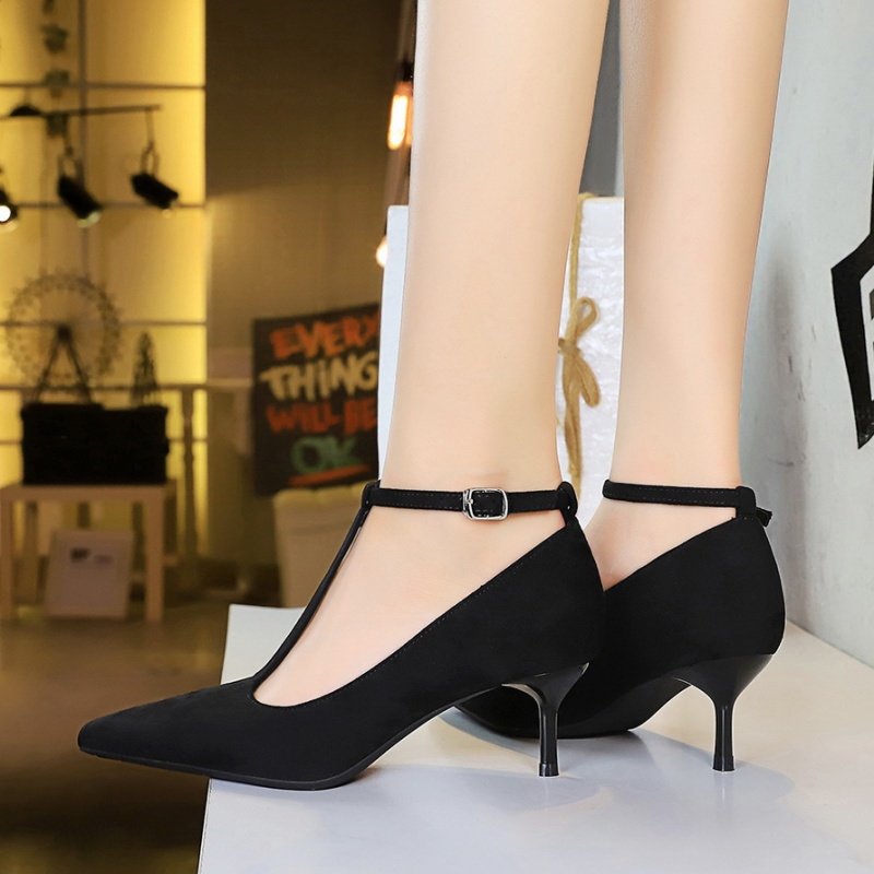 Low shoes cingulate high-heeled shoes for women