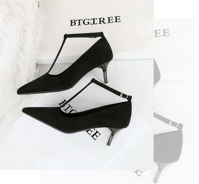 Low shoes cingulate high-heeled shoes for women