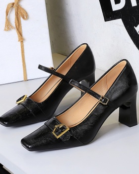 European style high-heeled shoes low shoes for women