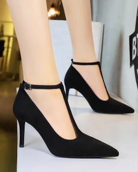 High-heeled temperament high-heeled shoes pointed low shoes