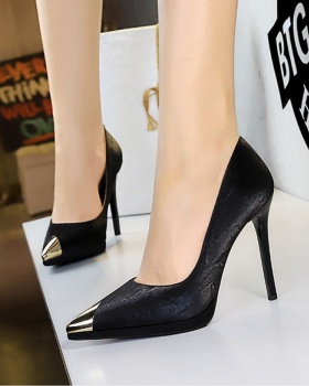 Fashion sexy high-heeled shoes metal lazy shoes for women