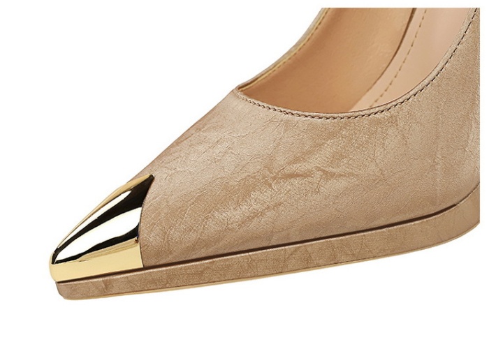 Fashion sexy high-heeled shoes metal lazy shoes for women
