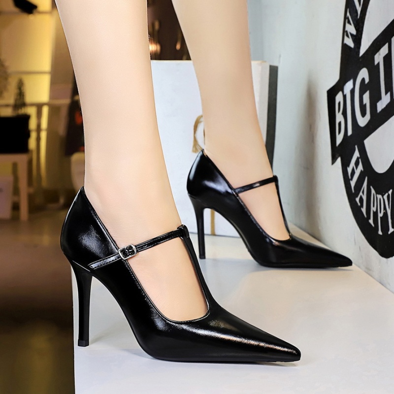High-heeled T-shirt cingulate high-heeled shoes for women